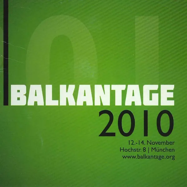 Cover der Balkantage-Broschüre von 2010