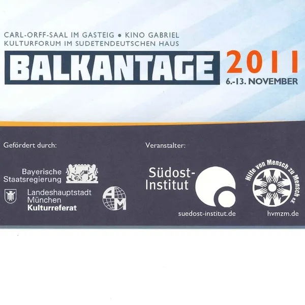 Cover der Balkantage-Broschüre von 2011
